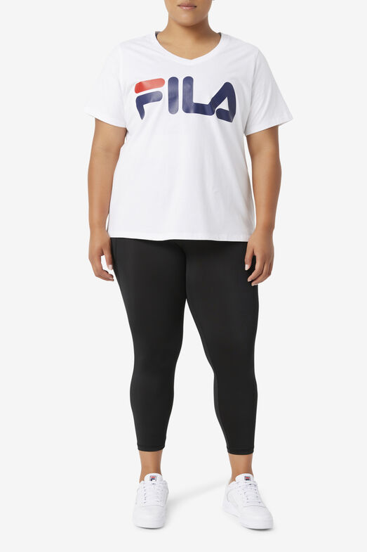 Classic Short Sleeve White Logo Tee | Fila