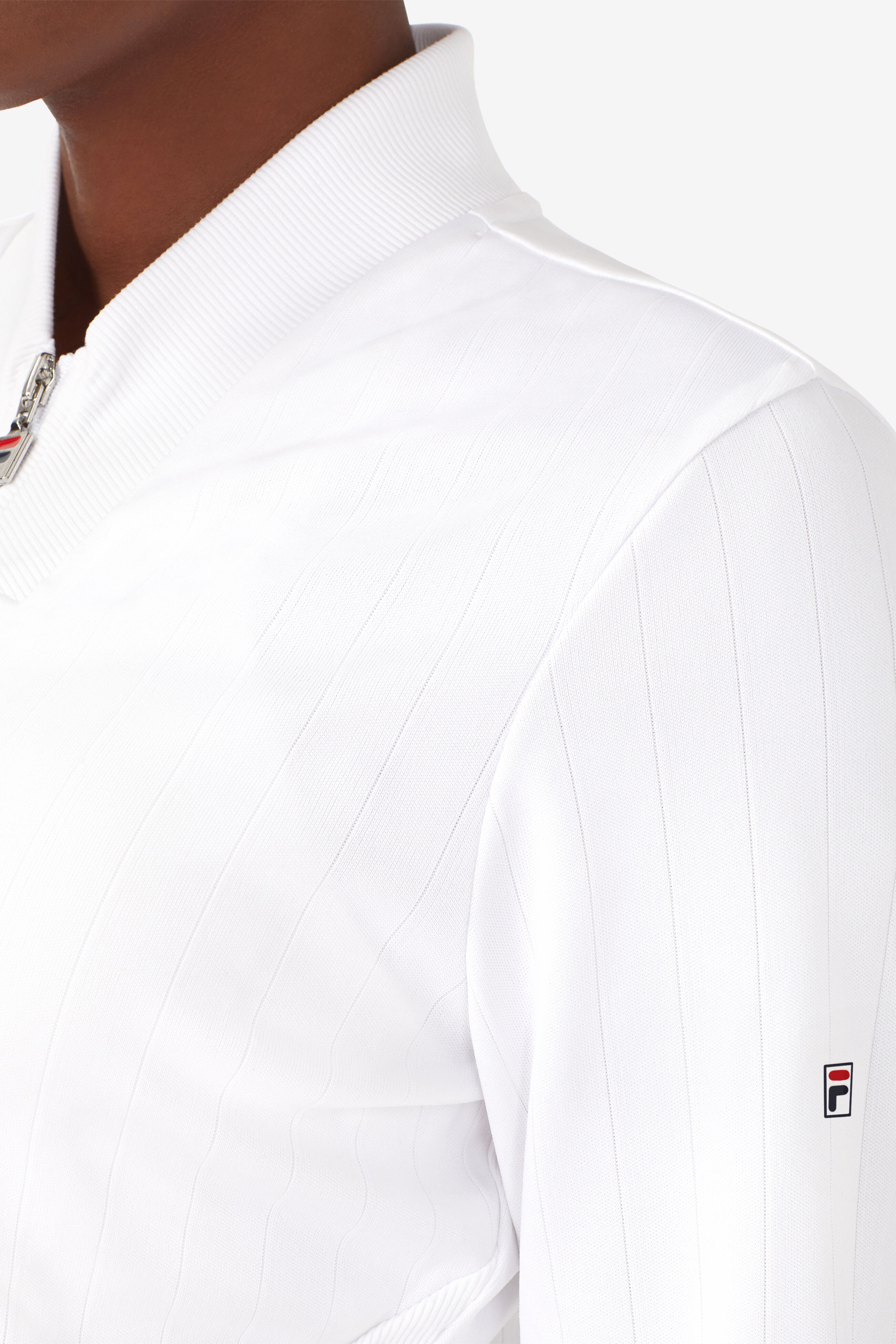 Fila white line track top hot sale