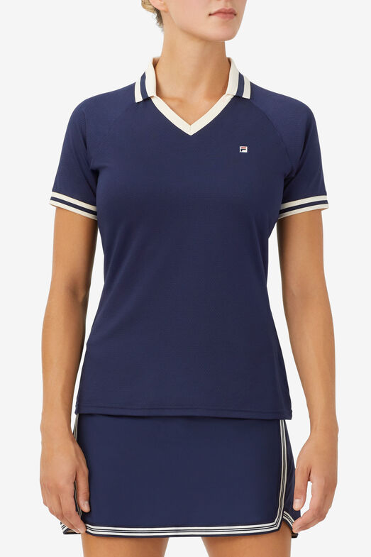 skadedyr gentagelse smertestillende medicin Short Sleeve Women's Tennis Polo Shirt | Fila