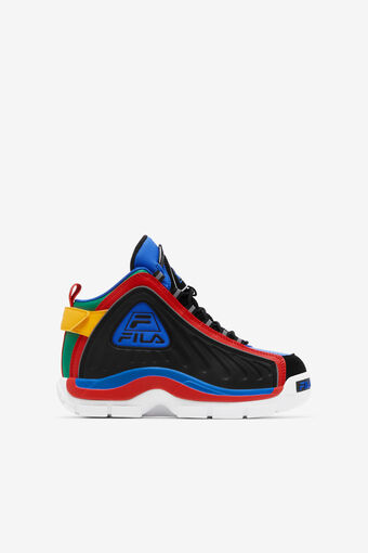 Fila Boy's Grant Hill 1 (Big Kid) White Navy Red 5 Big Kid M