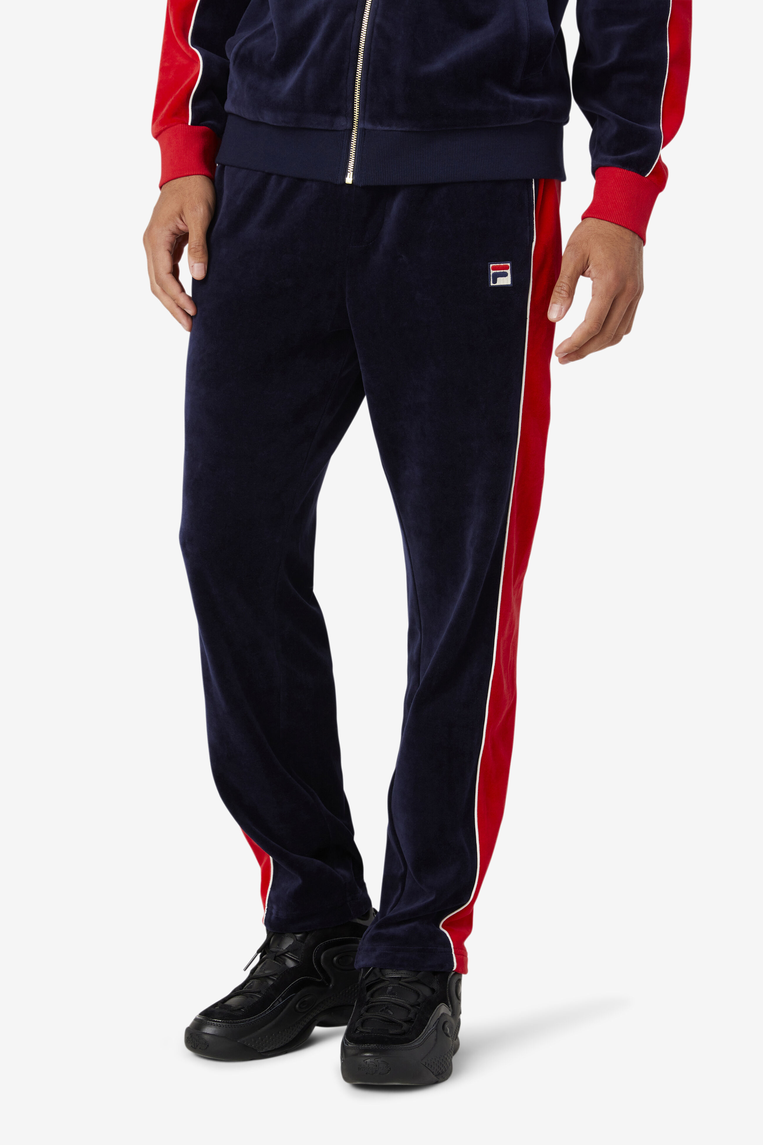 Fila velour hot sale track pants