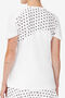 SHORT SLEEVE TOP/WHT/BLK/RATTN/Large