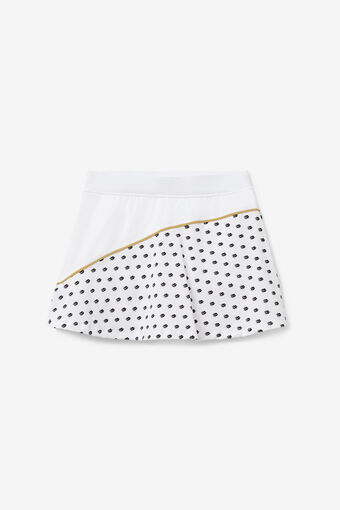 13 1/2 INCH SKORT/WHT/BLK/RATTN/Medium