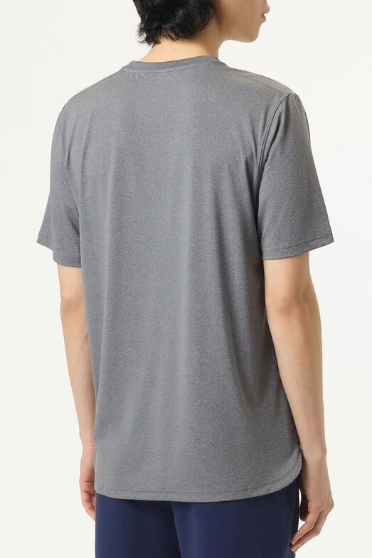 SCALLOP HEM HEATHER CREW