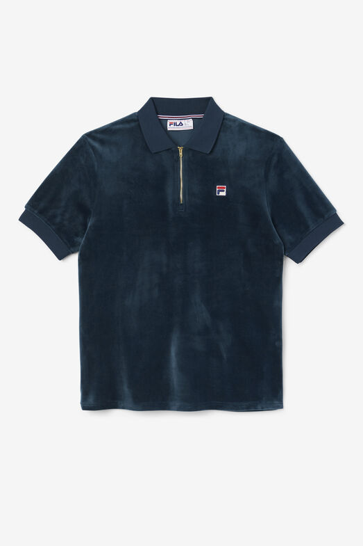 Fugtig blæse hul nylon Devon Men's Short Sleeve Velour Polo | Fila