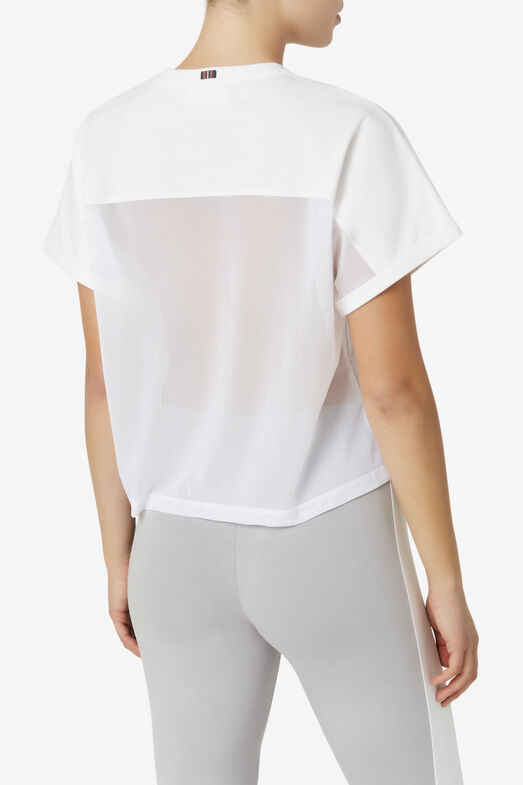 AMYTIS MESH PANEL CROP TEE