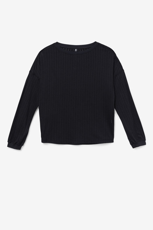 FI-LUX LONG SLEEVE TOP/BLACK/Medium