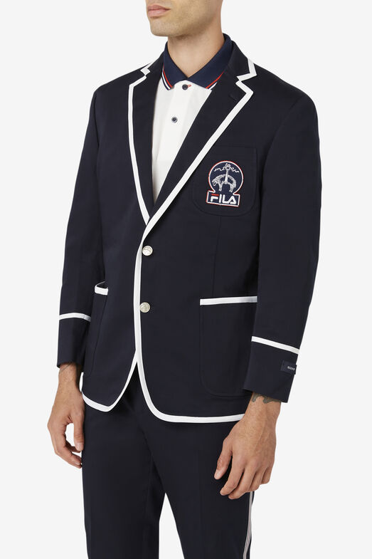 fysiek Gewoon Kent Brooks Brothers X Fila Men's Navy Blue Blazer | Fila