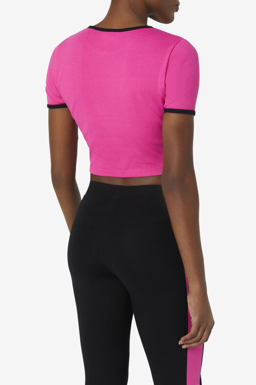 PERLA SHORT SLEEVE CROP TEE