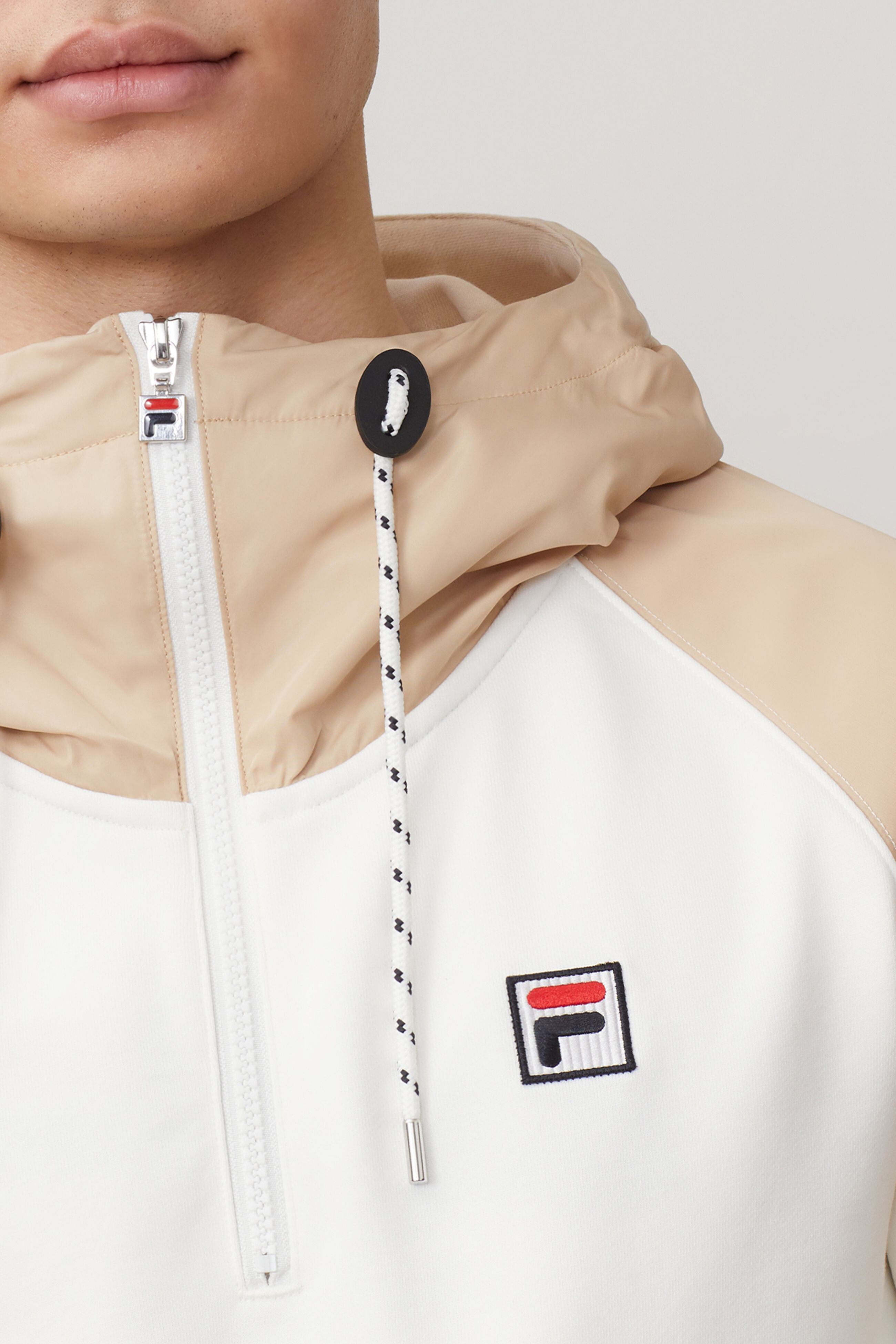 White outlet fila hoodie