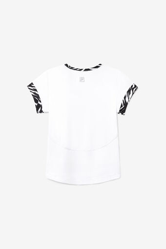 SHORT SLEEVE TOP/WHT/ZEBRA/L