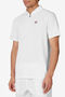 WHITE LINE SHORT SLEEVE ZIP POLO