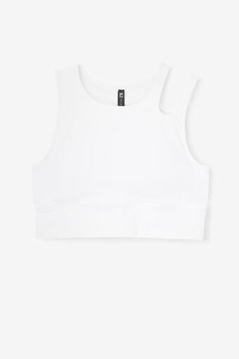 UPLIFT SLICE CROP BRA TOP/WHITE/1XLarge