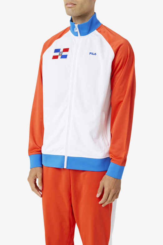 DOMINICAN REPUBLIC TRACK JACKET/FRED/WHT/PBLU/Triple Extra L