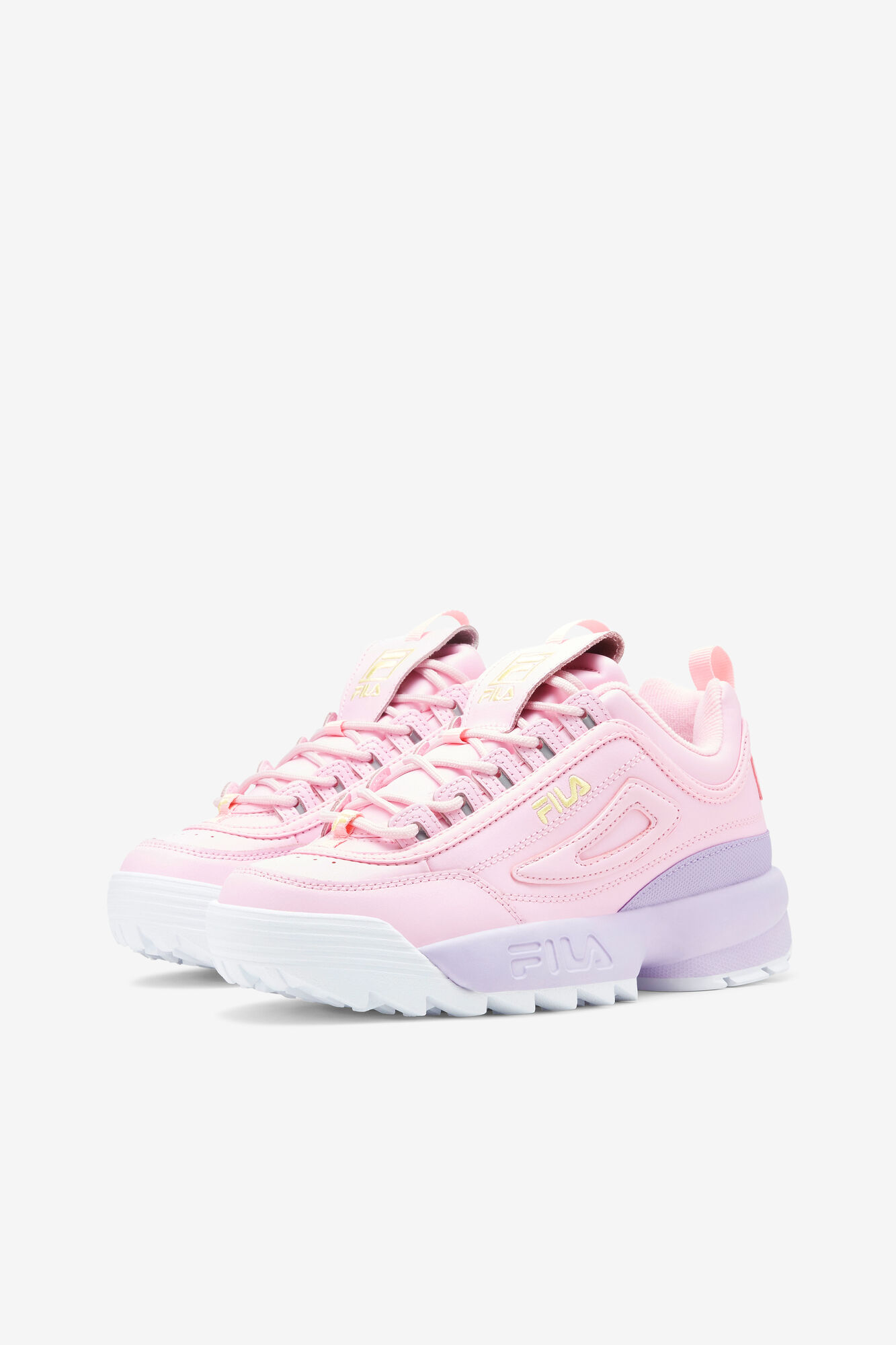 Hjemløs Tredje kobling Women's Disruptor 2 Premium White Pink Shoes | Fila