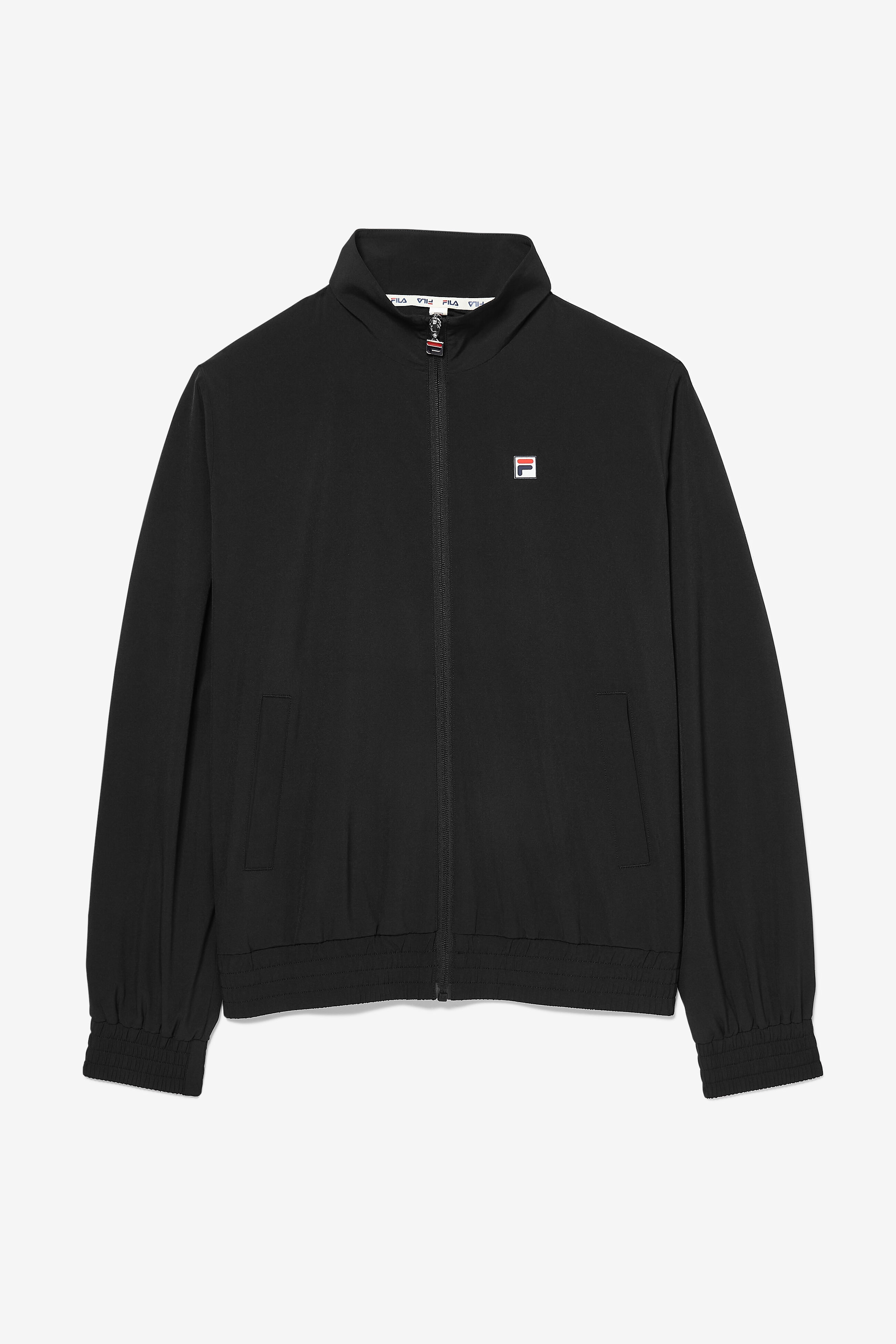 Black fila track jacket online