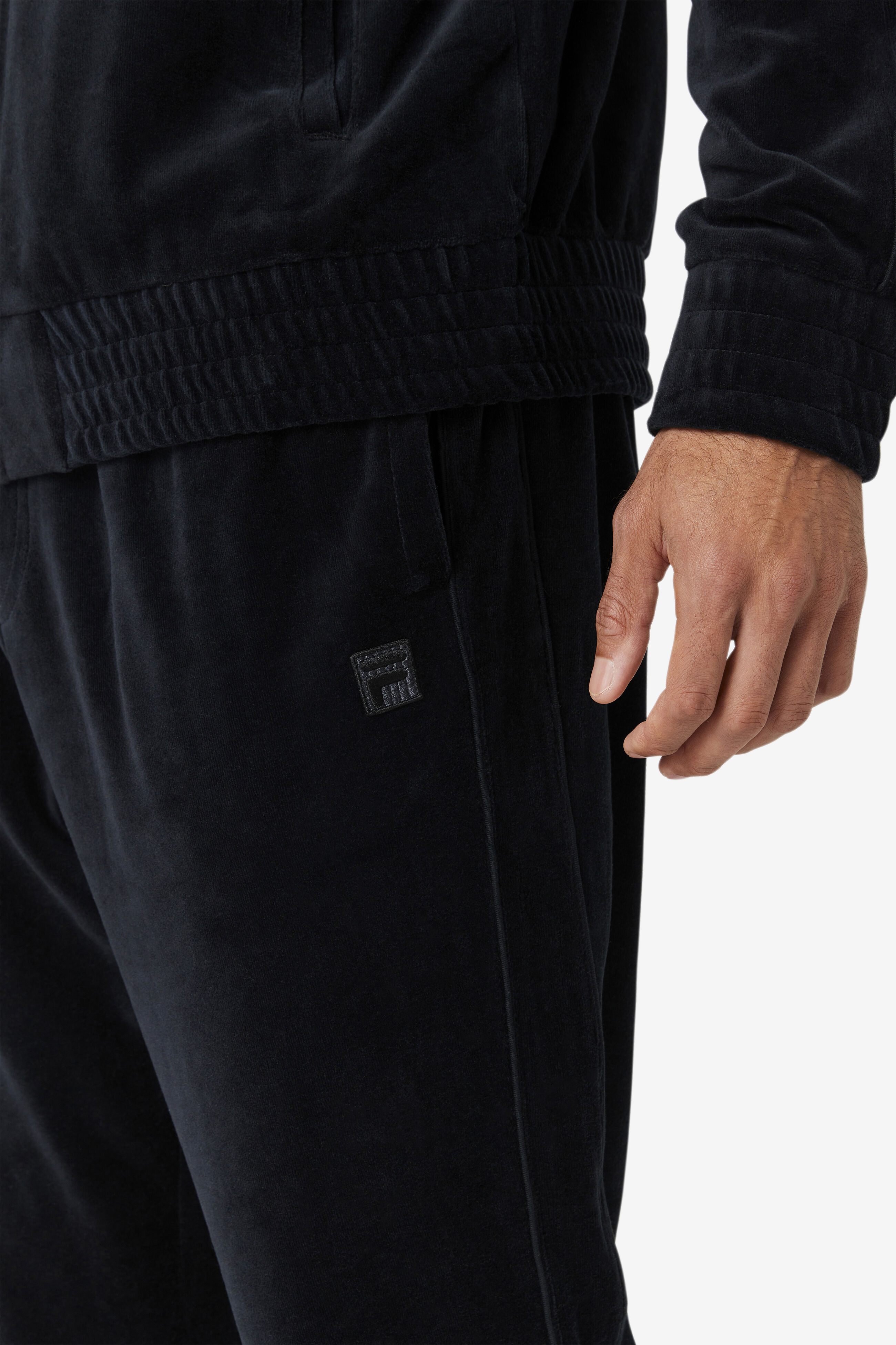 Fila Men s Deverall Velour Pant 001 Black Size XXL