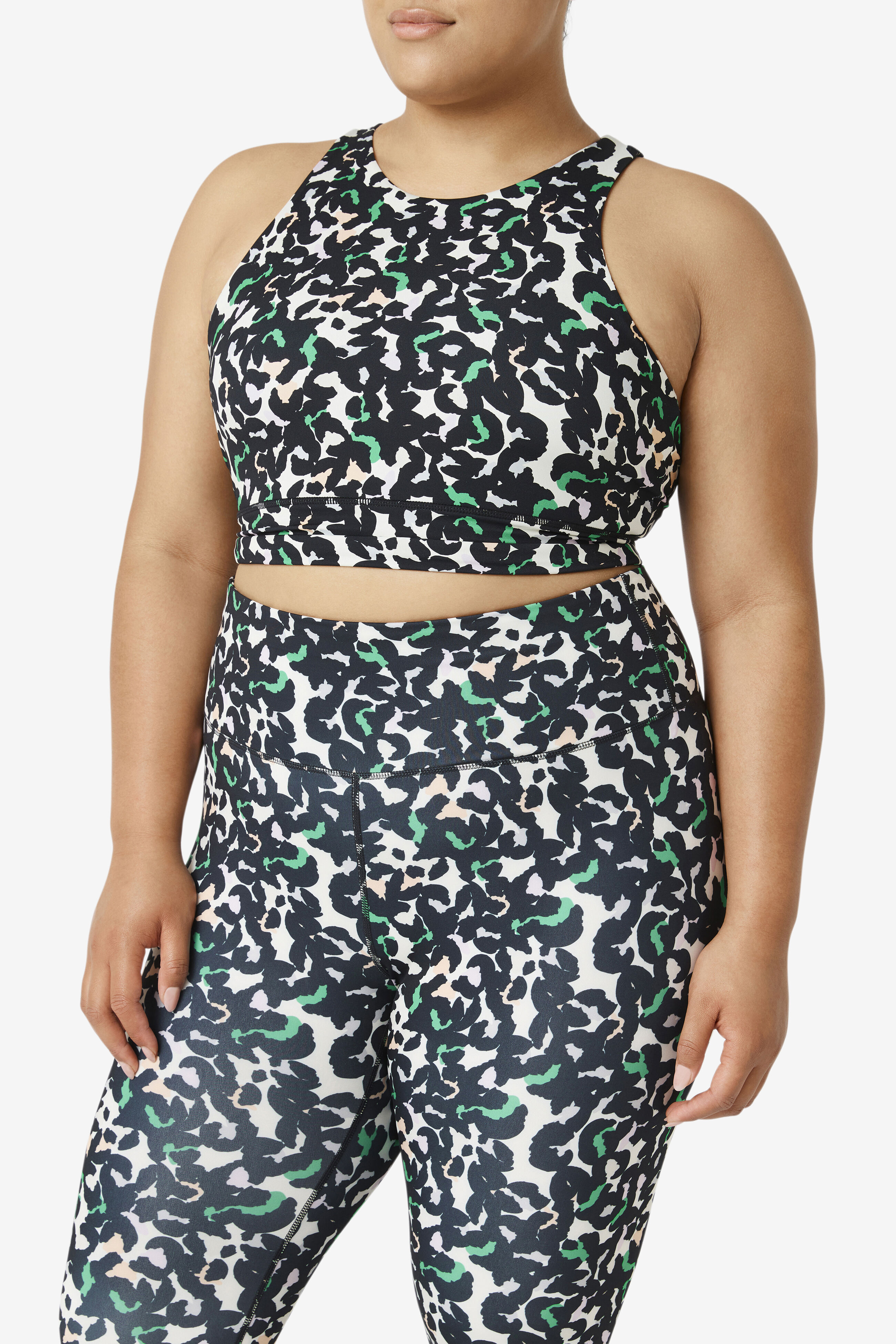 Uplift Plus Size High Neck Sports Bra Crop Fila