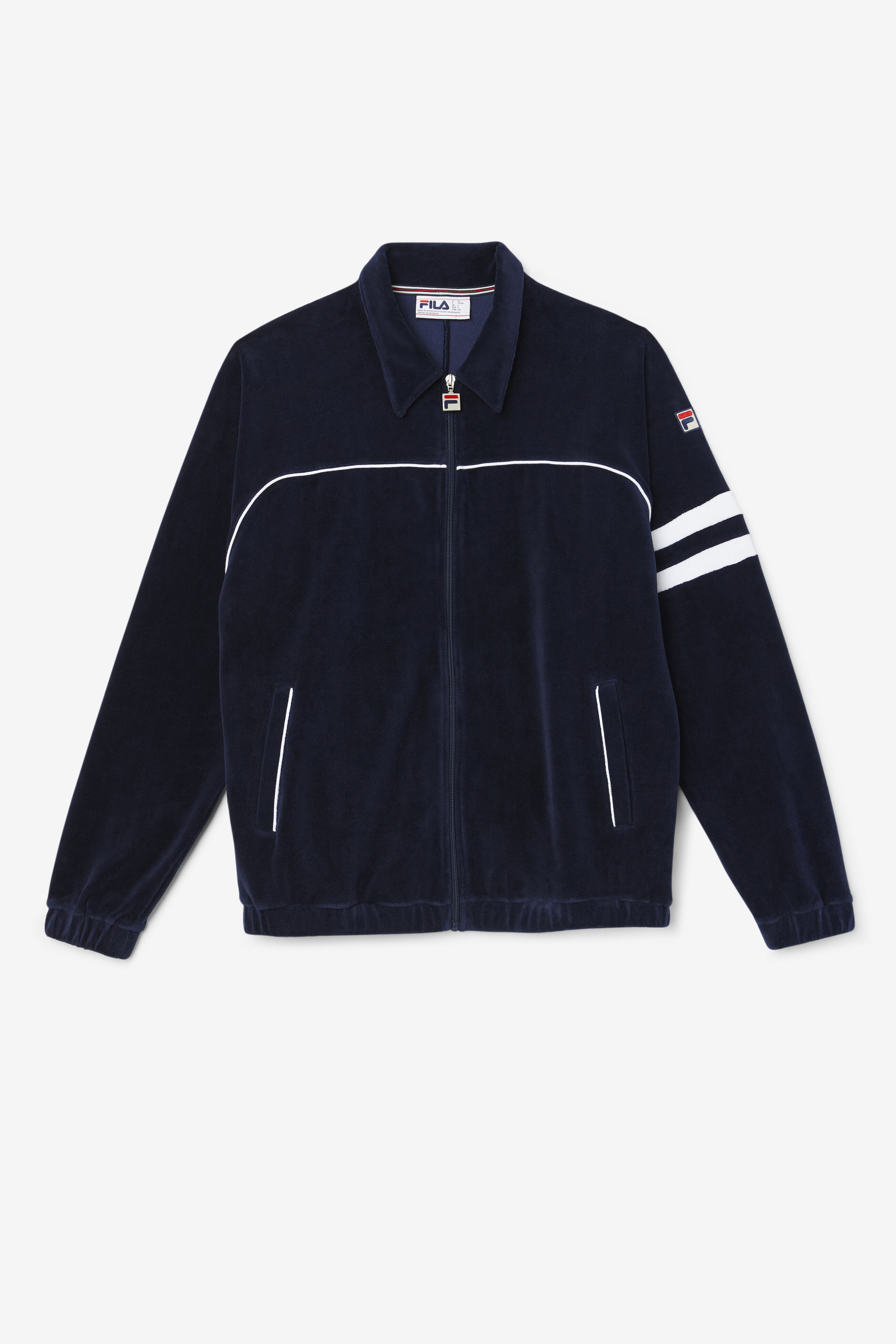 Black fila velour tracksuit top