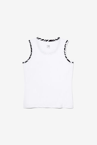 FULL BACK TANK/WHT/ZEBRA/L