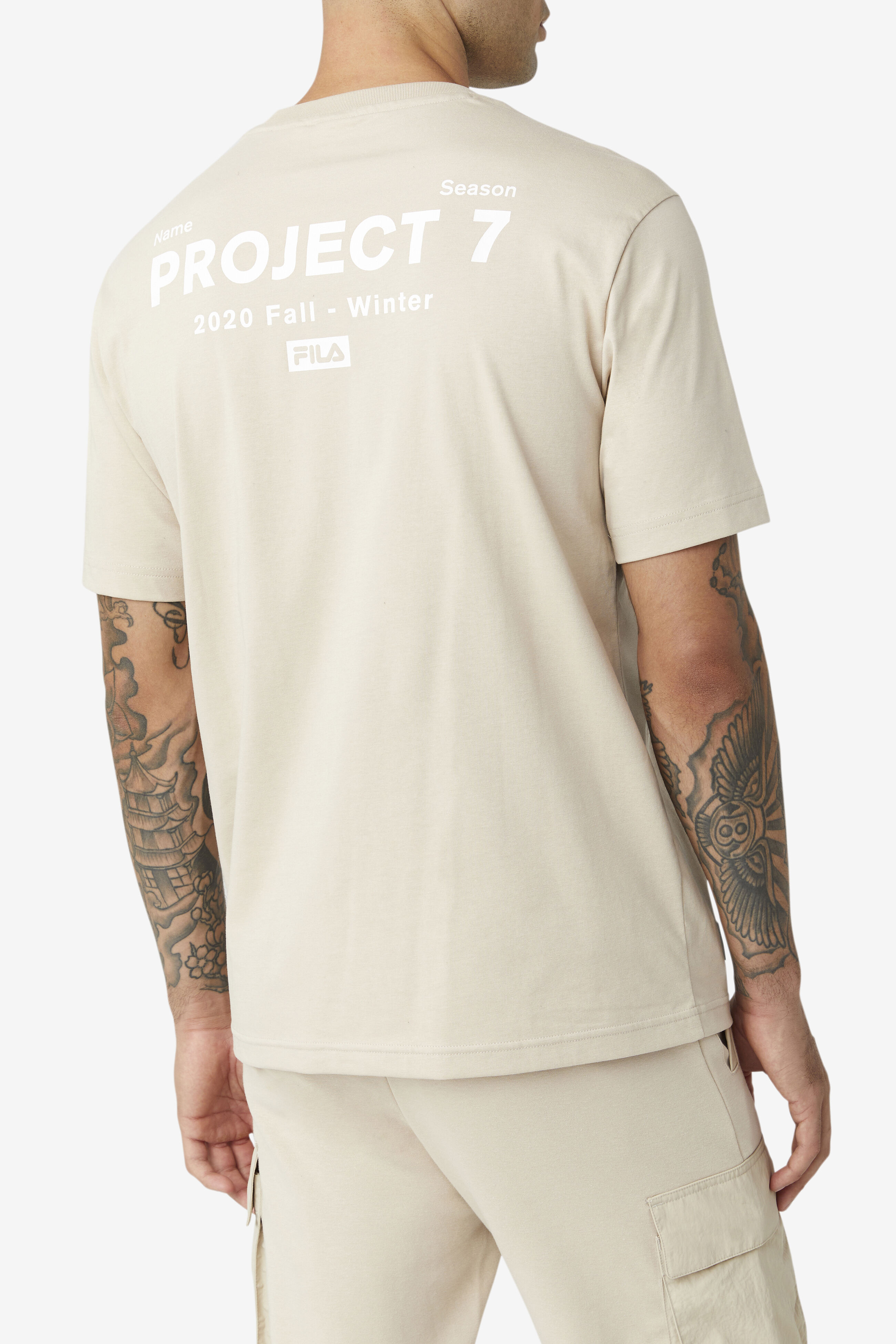 Fila t shirt beige on sale