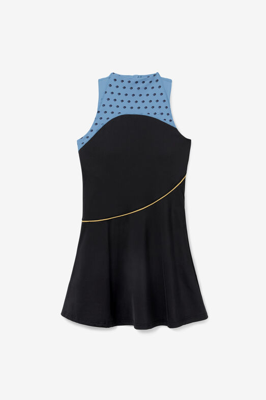 DRESS/BLK/DBLU/RATTN/Large