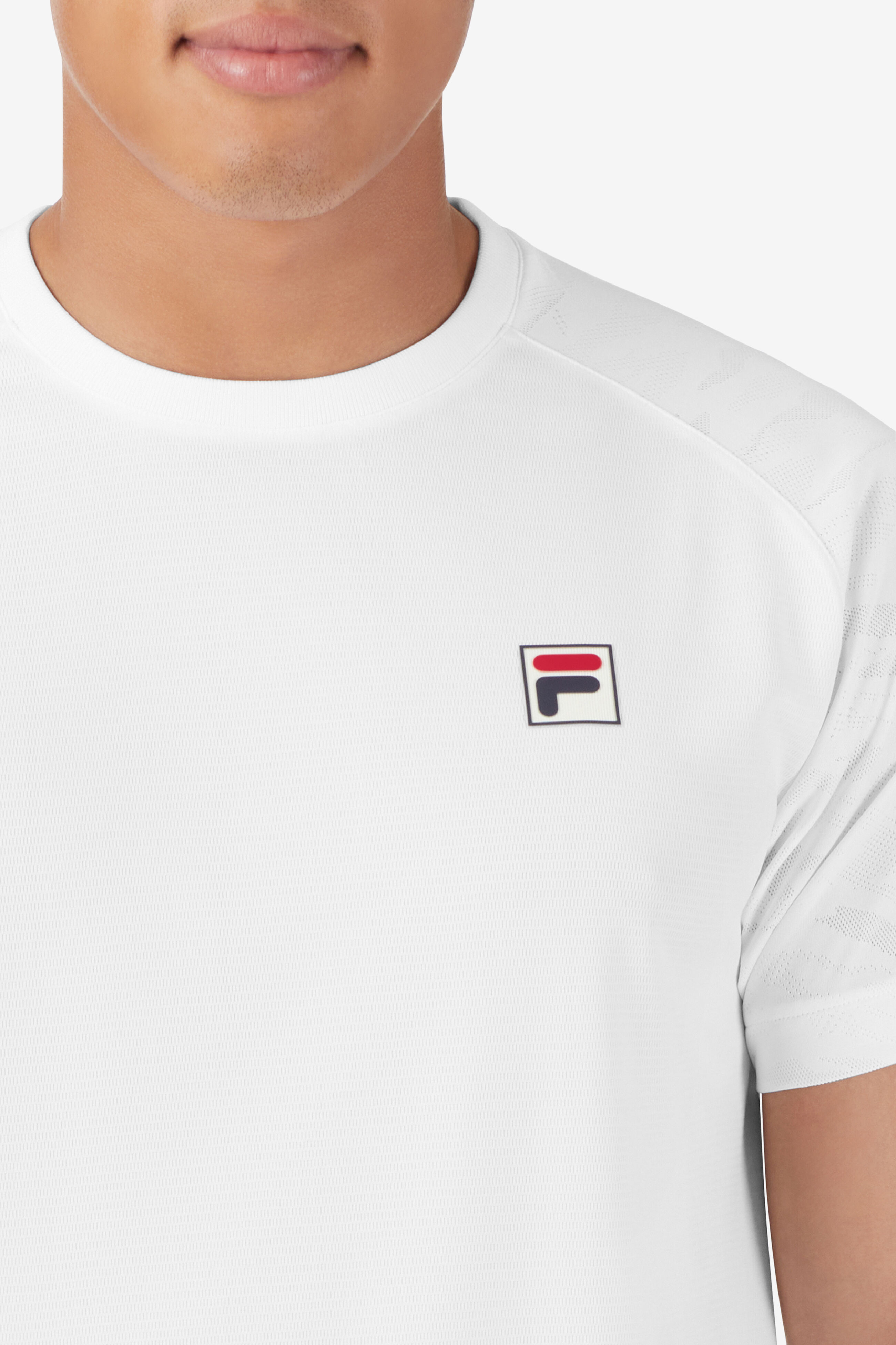 Fila white line shirt on sale