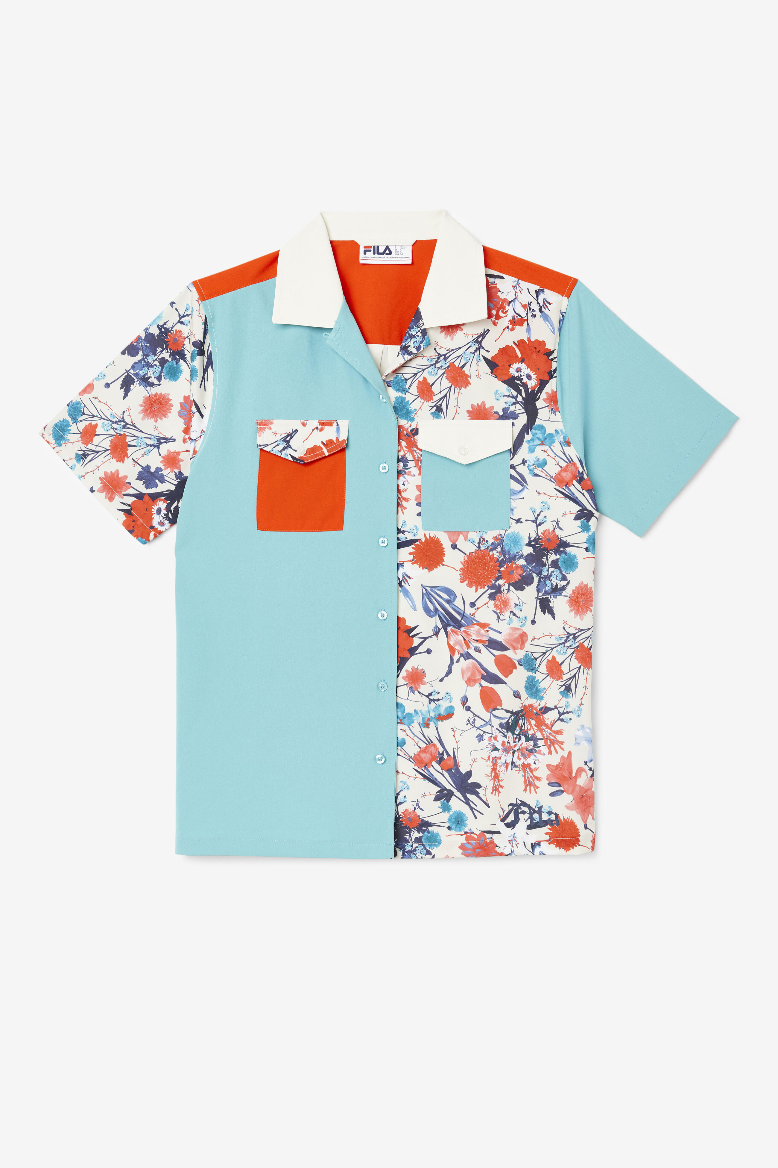 Delanie Button Down Camp Shirt Fila