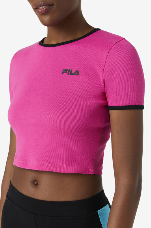 PERLA SHORT SLEEVE CROP TEE