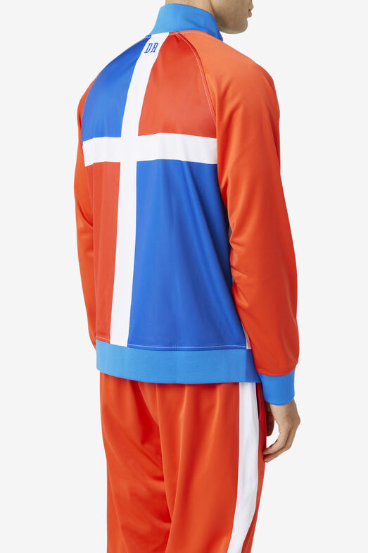 DOMINICAN REPUBLIC TRACK JACKET/FRED/WHT/PBLU/Large
