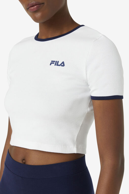 PERLA SHORT SLEEVE CROP TEE