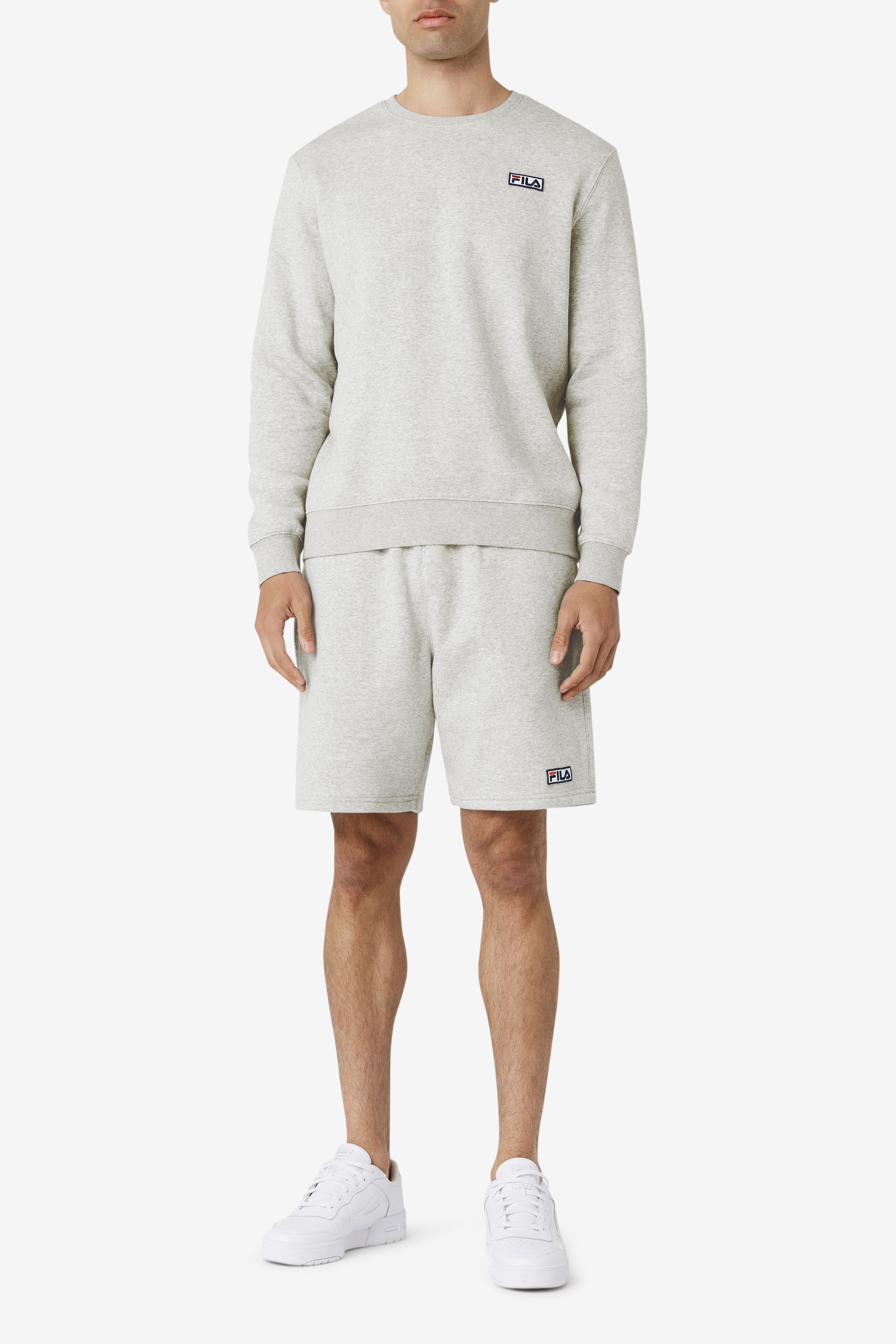 Fila holly cropped hot sale ecru fleece shirt