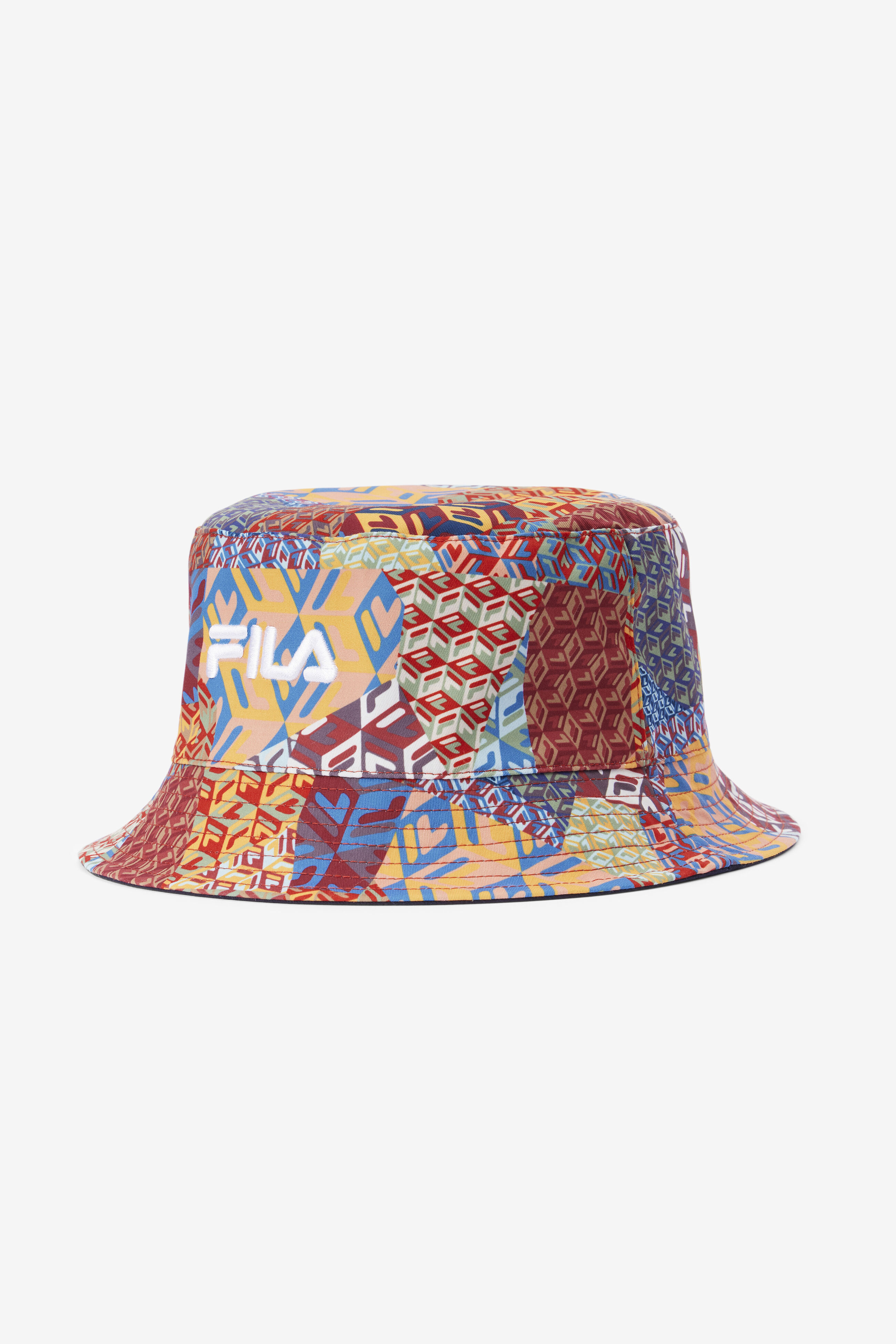Navy Blue And Printed Reversible Bucket Hat Fila