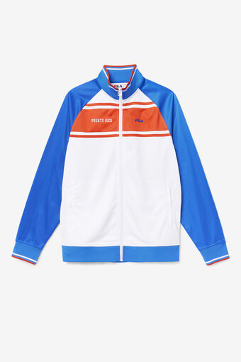 PUERTO RICO TRACK JACKET/WHT/PBLU/FRED/Large