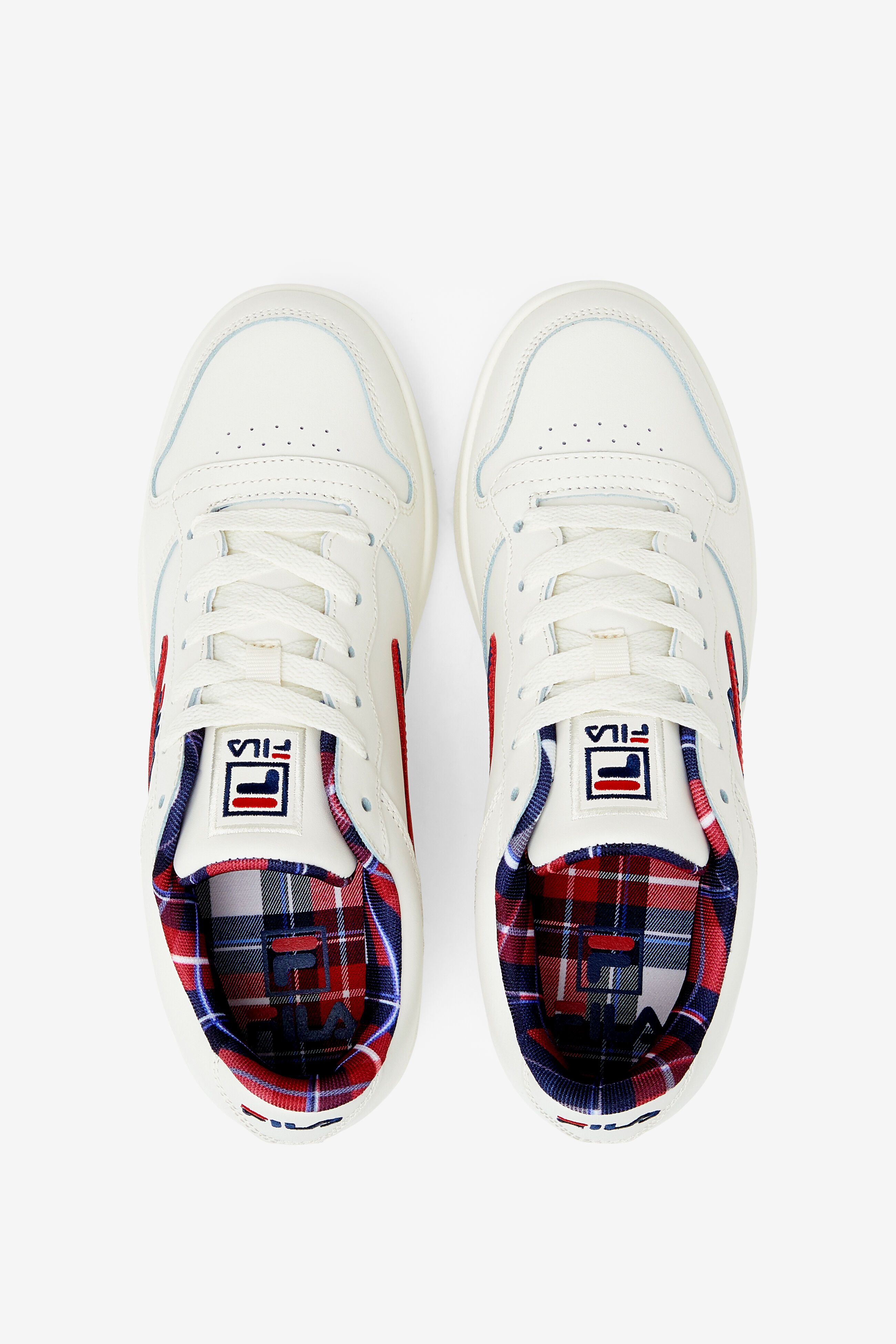 Checkered fila shoes deals