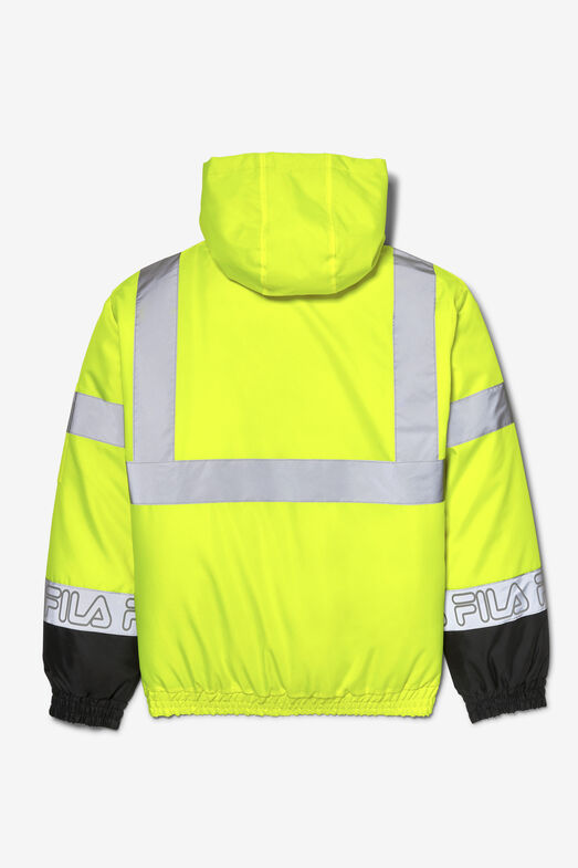 HI VIS BOMBER HOODED JACKET