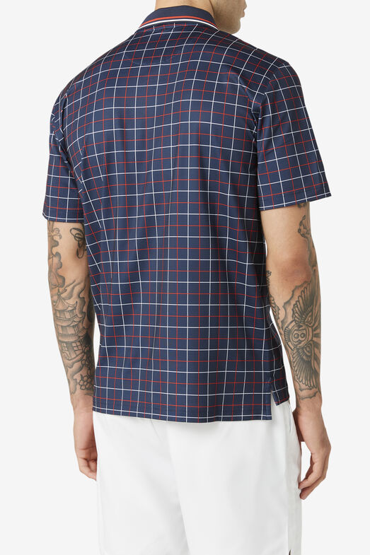 WINDOWPANE POLO SHIRT