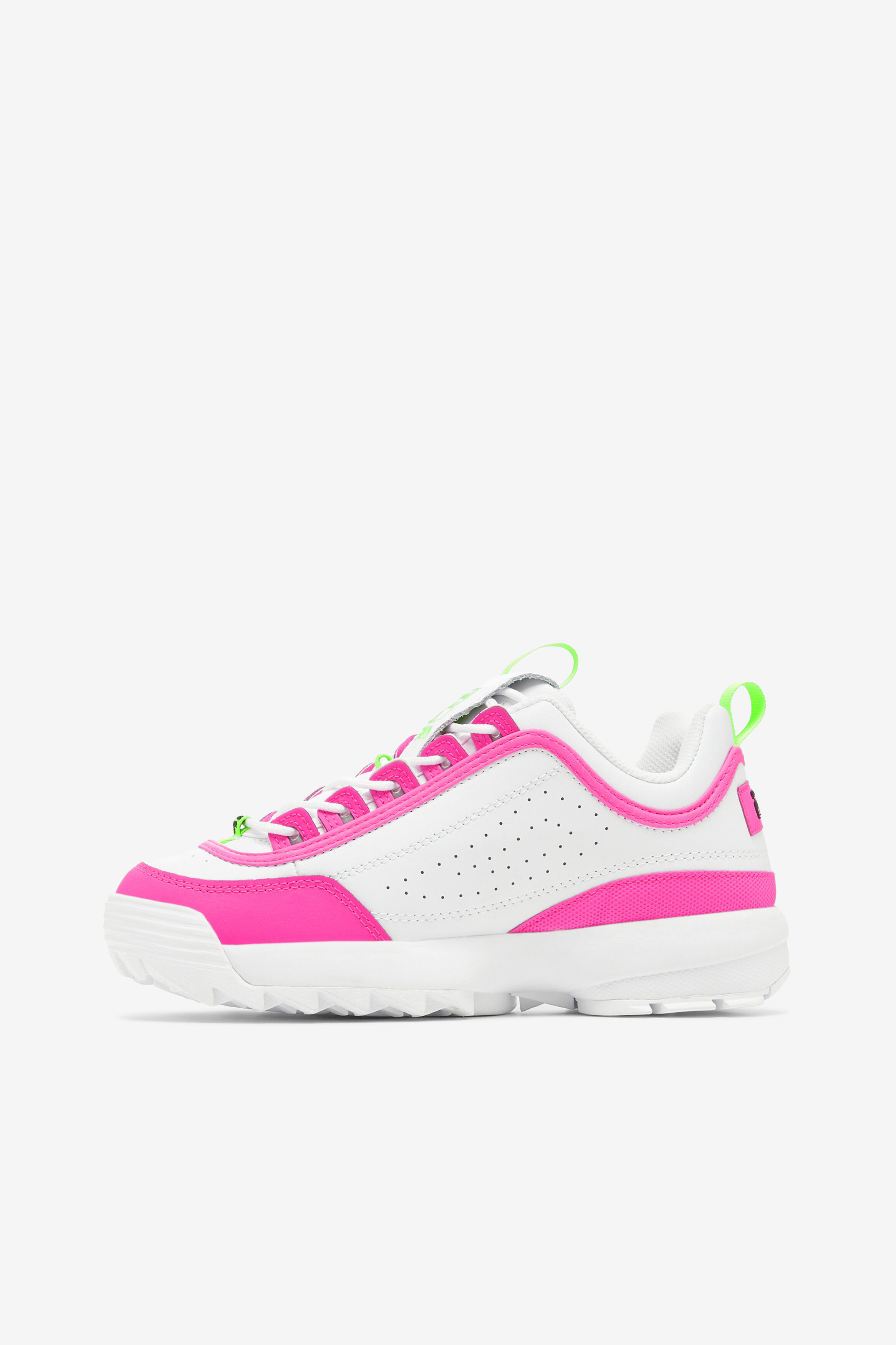 Pink and green shop filas