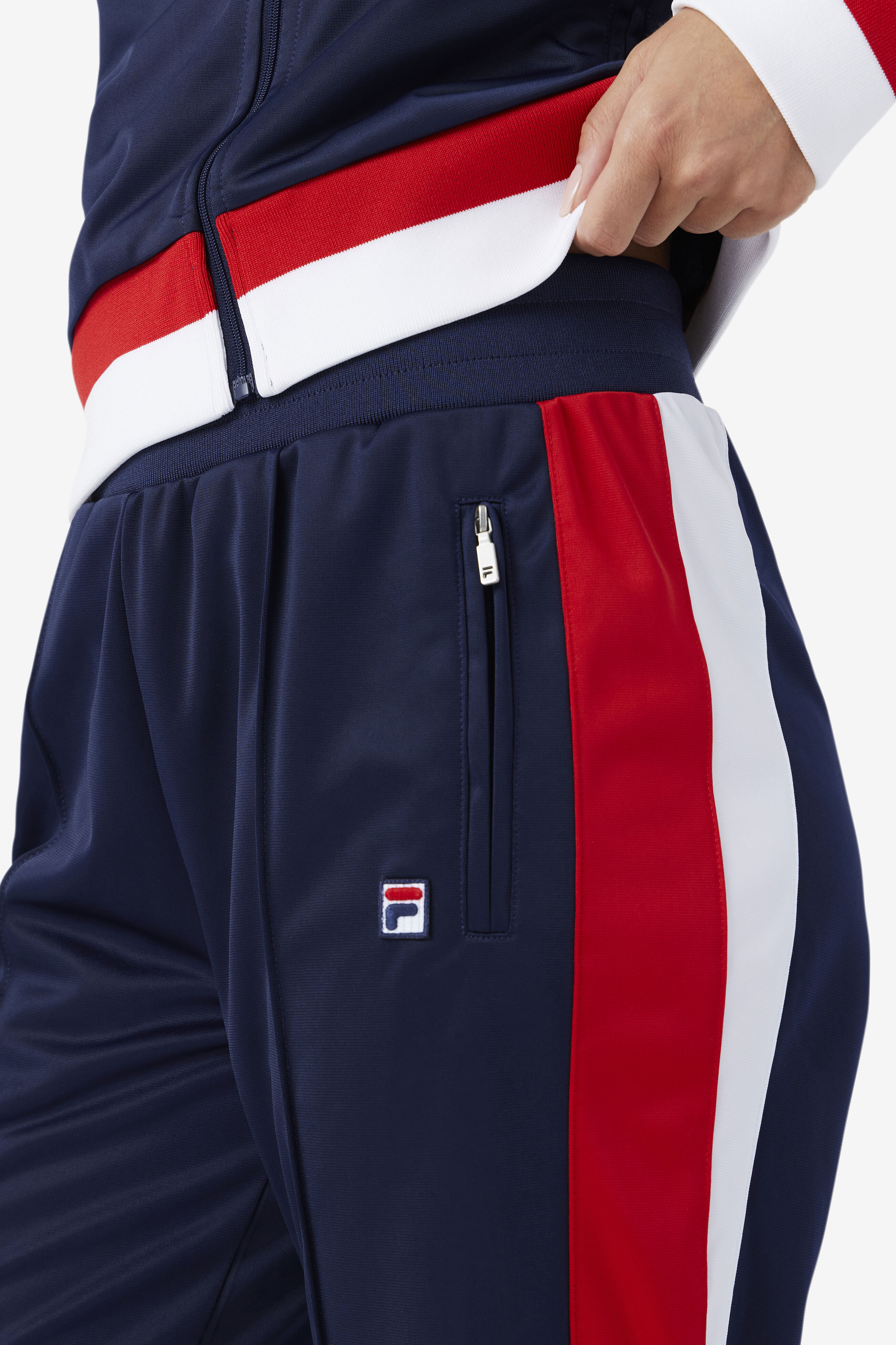 Red fila shop pants