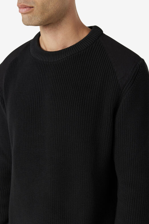 JORY FISHERMAN KNIT/BLACK/Extra large