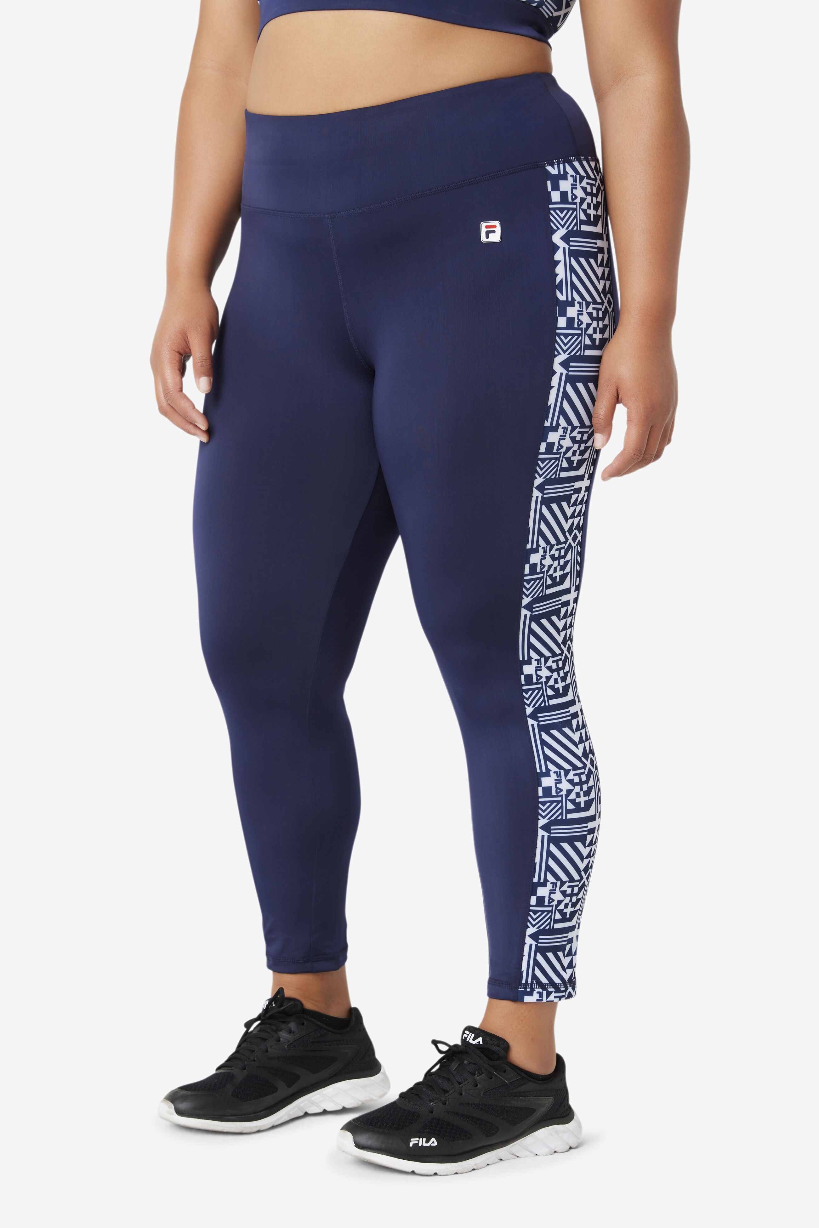 Stand Out 7 8 Plus Size Geo Print Tights Fila