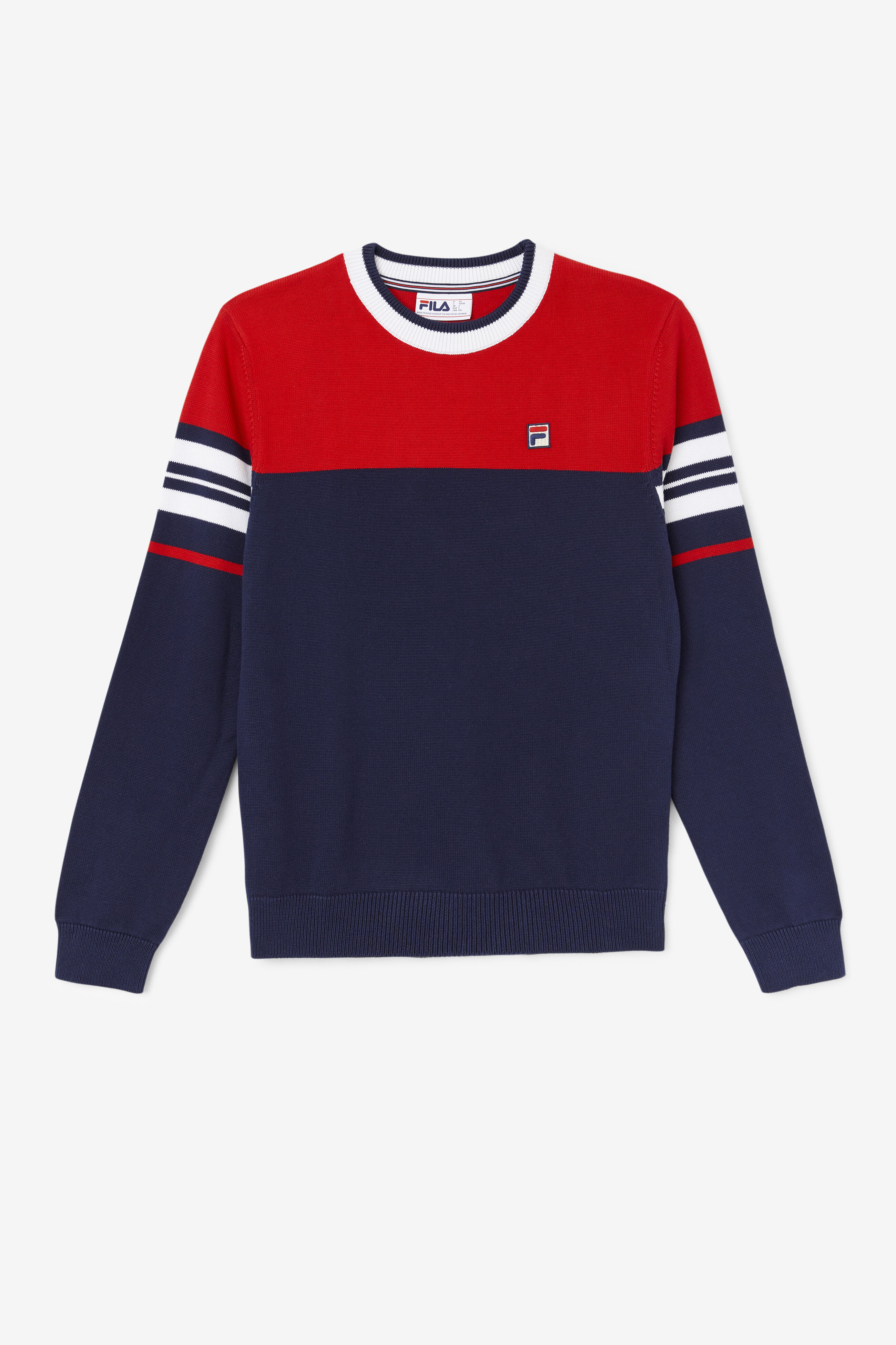Everly Men s Long Sleeve Knit Crewneck Fila